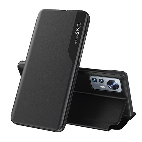 Coque Portefeuille Livre Cuir Etui Clapet L01 pour Xiaomi Mi 12S Pro 5G Noir