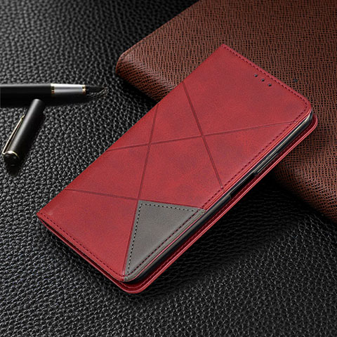 Coque Portefeuille Livre Cuir Etui Clapet L01 pour Xiaomi Poco X3 Rouge