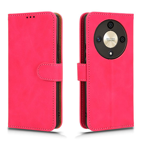 Coque Portefeuille Livre Cuir Etui Clapet L01Z pour Huawei Honor Magic6 Lite 5G Rose Rouge