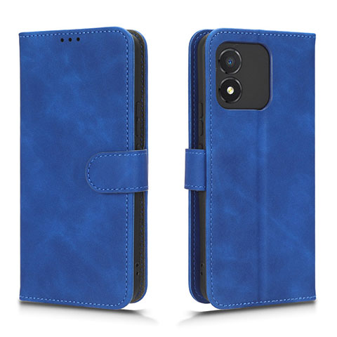 Coque Portefeuille Livre Cuir Etui Clapet L01Z pour Huawei Honor X5 Bleu