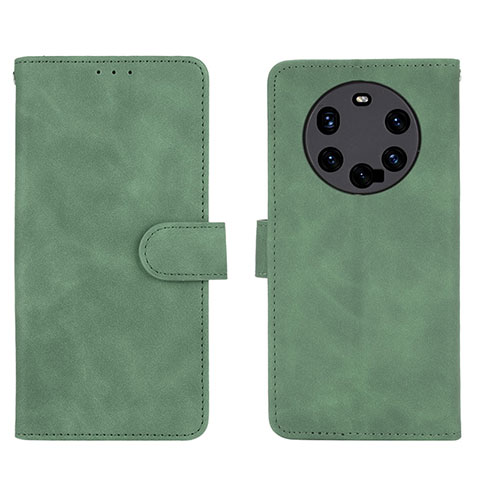 Coque Portefeuille Livre Cuir Etui Clapet L01Z pour Huawei Mate 40 Pro+ Plus Vert