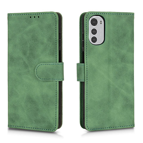 Coque Portefeuille Livre Cuir Etui Clapet L01Z pour Motorola Moto E32s Vert