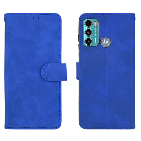 Coque Portefeuille Livre Cuir Etui Clapet L01Z pour Motorola Moto G40 Fusion Bleu