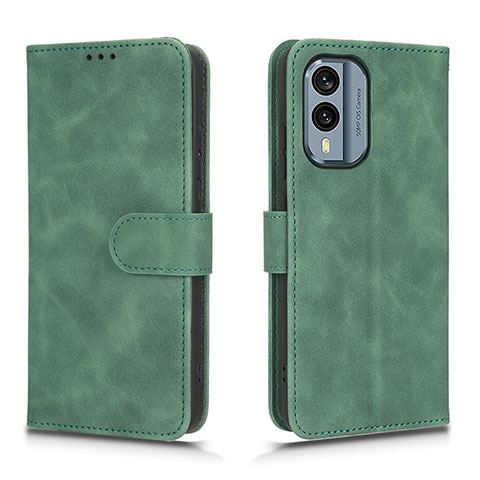 Coque Portefeuille Livre Cuir Etui Clapet L01Z pour Nokia X30 5G Vert