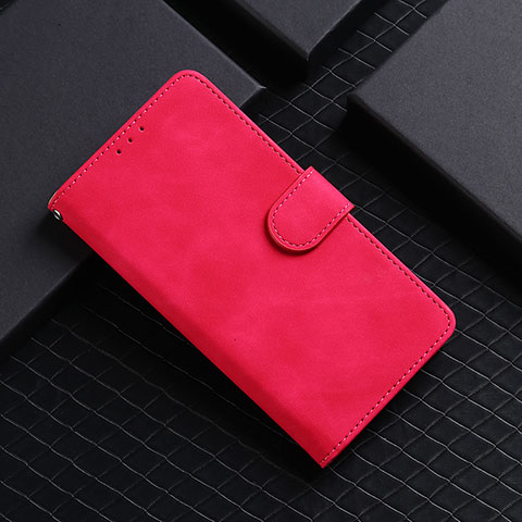 Coque Portefeuille Livre Cuir Etui Clapet L01Z pour Samsung Galaxy A91 Rose Rouge