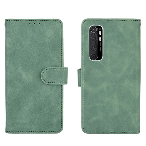Coque Portefeuille Livre Cuir Etui Clapet L01Z pour Xiaomi Mi Note 10 Lite Vert