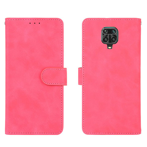 Coque Portefeuille Livre Cuir Etui Clapet L01Z pour Xiaomi Poco M2 Pro Rose Rouge