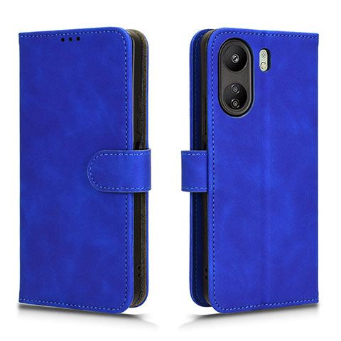 Coque Portefeuille Livre Cuir Etui Clapet L01Z pour Xiaomi Redmi 13C Bleu