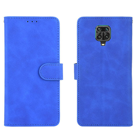 Coque Portefeuille Livre Cuir Etui Clapet L01Z pour Xiaomi Redmi Note 9 Pro Max Bleu