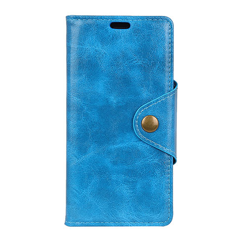 Coque Portefeuille Livre Cuir Etui Clapet L02 pour Alcatel 1 Bleu