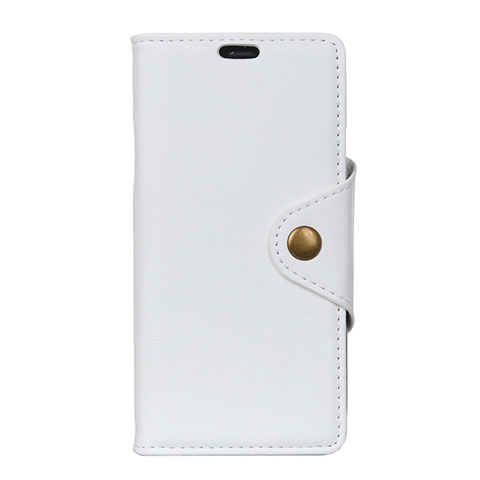 Coque Portefeuille Livre Cuir Etui Clapet L02 pour HTC U12 Life Blanc