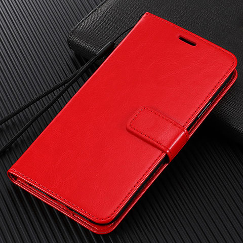 Coque Portefeuille Livre Cuir Etui Clapet L02 pour Huawei Enjoy 10e Rouge