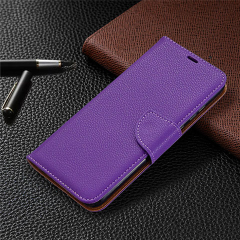 Coque Portefeuille Livre Cuir Etui Clapet L02 pour Huawei Honor 9A Violet