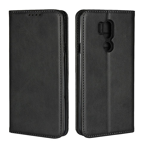 Coque Portefeuille Livre Cuir Etui Clapet L02 pour LG G7 Noir