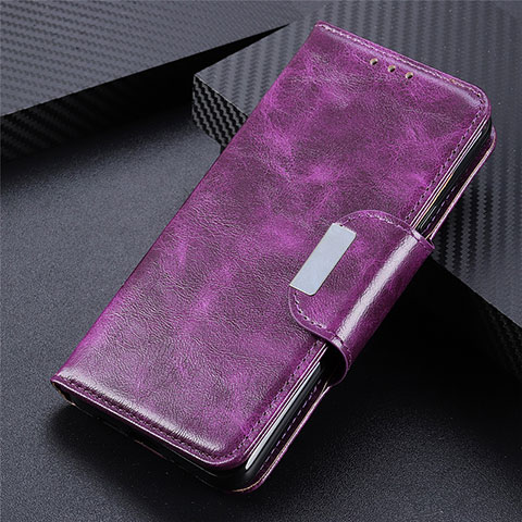 Coque Portefeuille Livre Cuir Etui Clapet L02 pour LG Q52 Violet