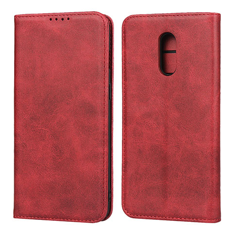 Coque Portefeuille Livre Cuir Etui Clapet L02 pour OnePlus 7 Rouge