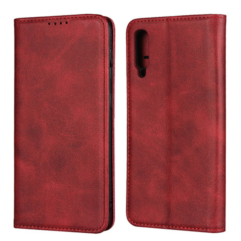 Coque Portefeuille Livre Cuir Etui Clapet L02 pour Samsung Galaxy A50 Rouge