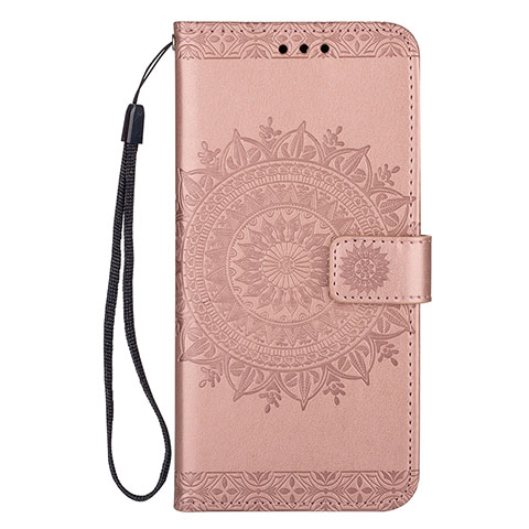 Coque Portefeuille Livre Cuir Etui Clapet L02 pour Samsung Galaxy S20 Or Rose