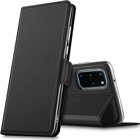 Coque Portefeuille Livre Cuir Etui Clapet L02 pour Samsung Galaxy S20 Plus 5G Noir