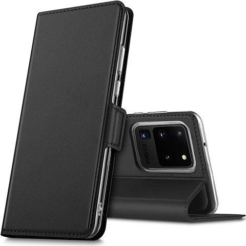 Coque Portefeuille Livre Cuir Etui Clapet L02 pour Samsung Galaxy S20 Ultra 5G Noir
