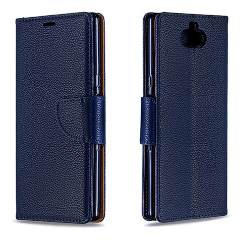 Coque Portefeuille Livre Cuir Etui Clapet L02 pour Sony Xperia 10 Plus Bleu
