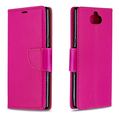 Coque Portefeuille Livre Cuir Etui Clapet L02 pour Sony Xperia XA3 Ultra Rouge