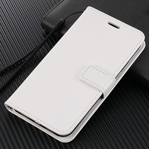 Coque Portefeuille Livre Cuir Etui Clapet L02 pour Vivo X50 Lite Blanc
