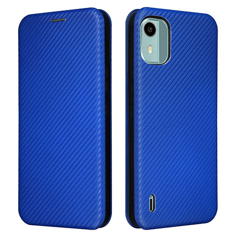 Coque Portefeuille Livre Cuir Etui Clapet L02Z pour Nokia C12 Bleu