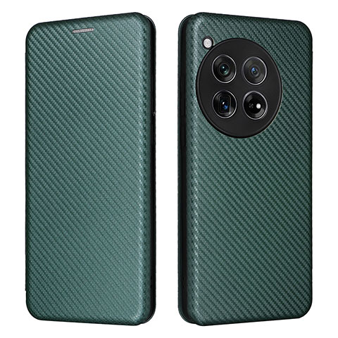 Coque Portefeuille Livre Cuir Etui Clapet L02Z pour OnePlus 12 5G Vert