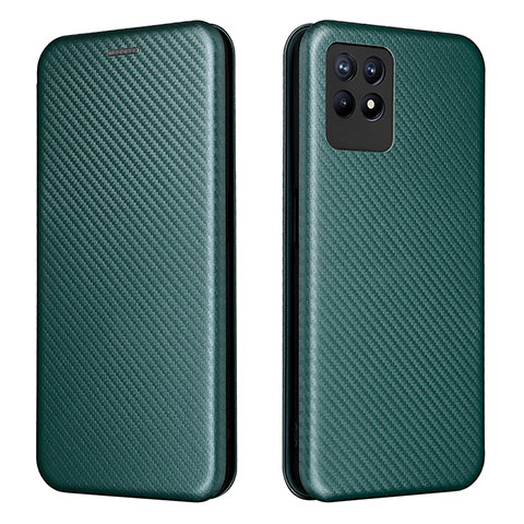 Coque Portefeuille Livre Cuir Etui Clapet L02Z pour Realme 8i Vert