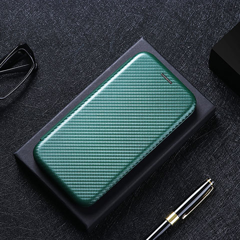 Coque Portefeuille Livre Cuir Etui Clapet L02Z pour Xiaomi Mi Note 10 Lite Vert