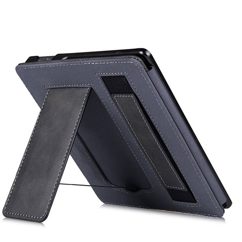 Coque Portefeuille Livre Cuir Etui Clapet L03 pour Amazon Kindle Oasis 7 inch Noir
