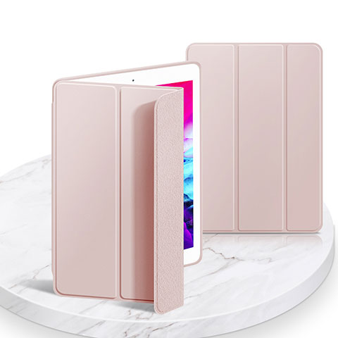 Coque Portefeuille Livre Cuir Etui Clapet L03 pour Apple iPad 10.2 (2020) Rose
