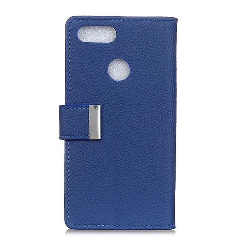 Coque Portefeuille Livre Cuir Etui Clapet L03 pour Asus Zenfone Max Plus M1 ZB570TL Bleu