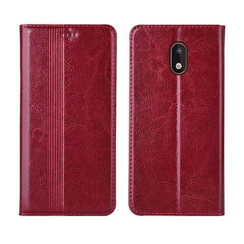 Coque Portefeuille Livre Cuir Etui Clapet L03 pour Nokia 1.3 Rouge