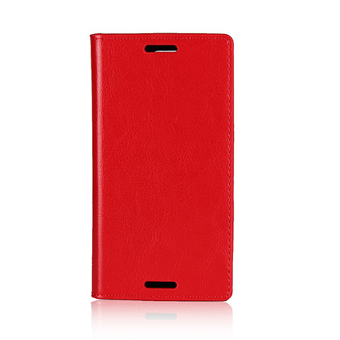 Coque Portefeuille Livre Cuir Etui Clapet L03 pour Sony Xperia XZ1 Compact Rouge