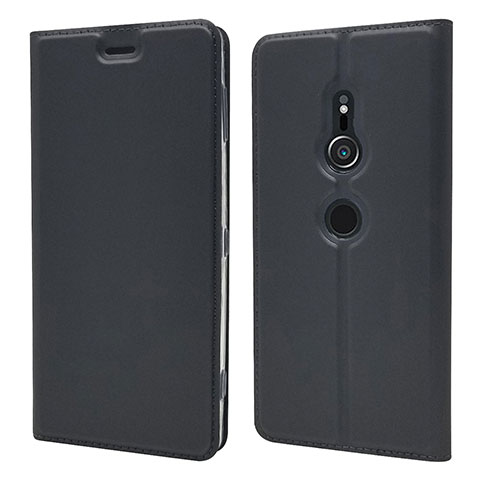Coque Portefeuille Livre Cuir Etui Clapet L03 pour Sony Xperia XZ2 Noir