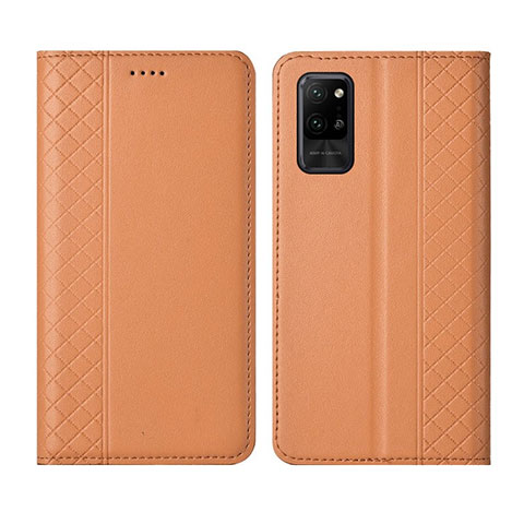 Coque Portefeuille Livre Cuir Etui Clapet L04 pour Huawei Honor Play4 Pro 5G Orange