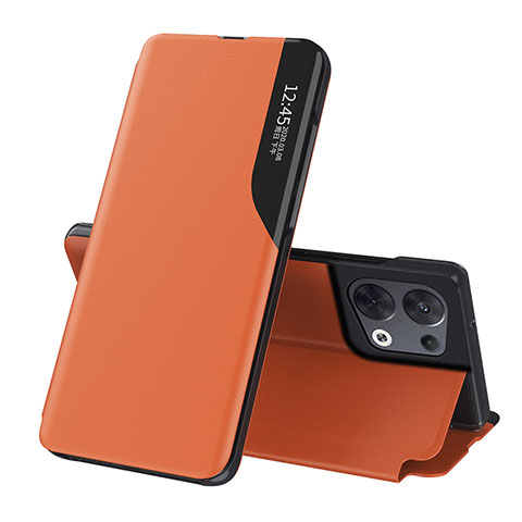 Coque Portefeuille Livre Cuir Etui Clapet L04 pour Oppo Reno8 Pro+ Plus 5G Orange