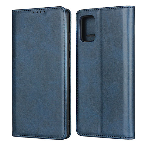 Coque Portefeuille Livre Cuir Etui Clapet L04 pour Samsung Galaxy A51 4G Bleu