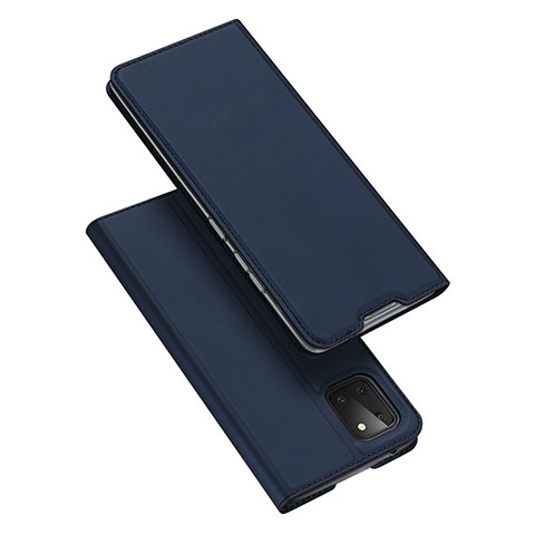 Coque Portefeuille Livre Cuir Etui Clapet L04 pour Samsung Galaxy A81 Bleu