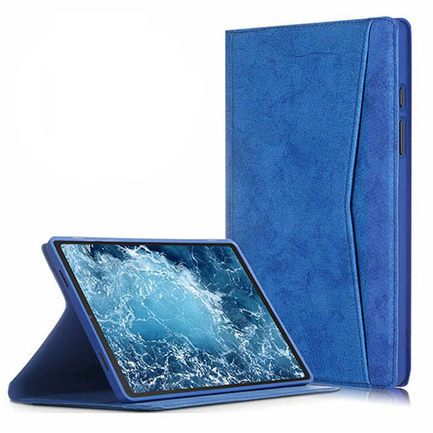 Coque Portefeuille Livre Cuir Etui Clapet L04 pour Samsung Galaxy Tab A7 Wi-Fi 10.4 SM-T500 Bleu