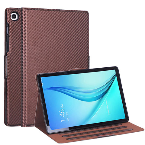 Coque Portefeuille Livre Cuir Etui Clapet L04 pour Samsung Galaxy Tab S5e 4G 10.5 SM-T725 Marron