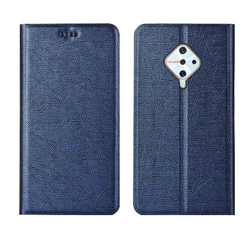 Coque Portefeuille Livre Cuir Etui Clapet L04 pour Vivo S1 Pro Bleu
