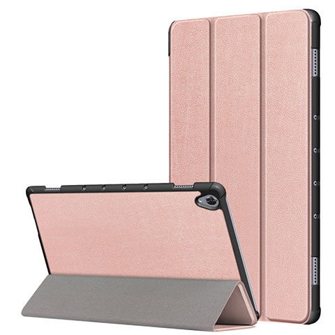 Coque Portefeuille Livre Cuir Etui Clapet L05 pour Huawei MatePad 10.8 Or Rose