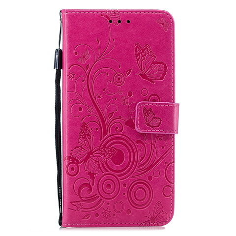Coque Portefeuille Livre Cuir Etui Clapet L05 pour Huawei P30 Rose Rouge
