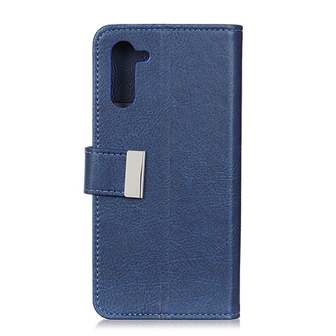 Coque Portefeuille Livre Cuir Etui Clapet L05 pour OnePlus Nord Bleu