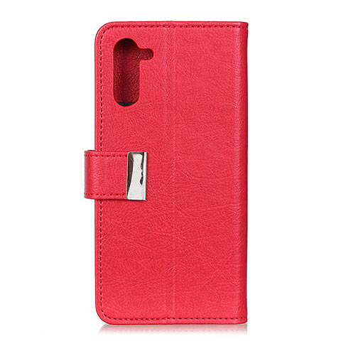 Coque Portefeuille Livre Cuir Etui Clapet L05 pour OnePlus Nord Rouge