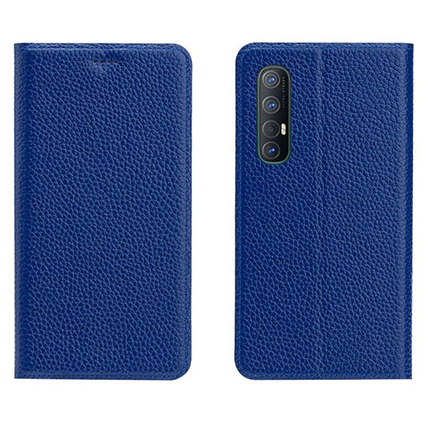 Coque Portefeuille Livre Cuir Etui Clapet L05 pour Oppo Find X2 Neo Bleu