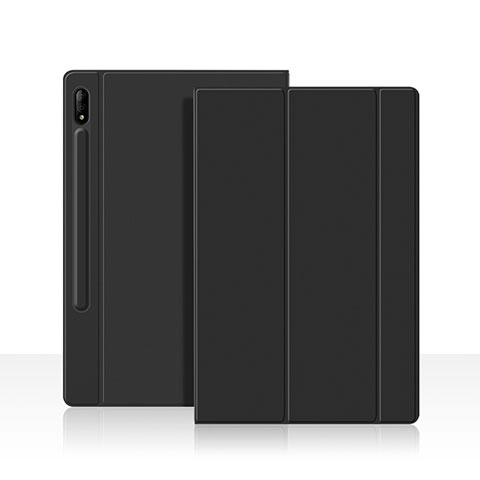 Coque Portefeuille Livre Cuir Etui Clapet L05 pour Samsung Galaxy Tab S7 11 Wi-Fi SM-T870 Noir